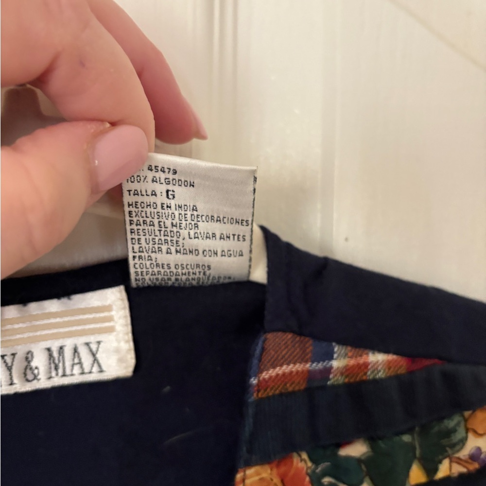 Casey & Max Vintage Cotton Embroidered Harvest Fall Theme Vest w Tie Back - Picture 4 of 11